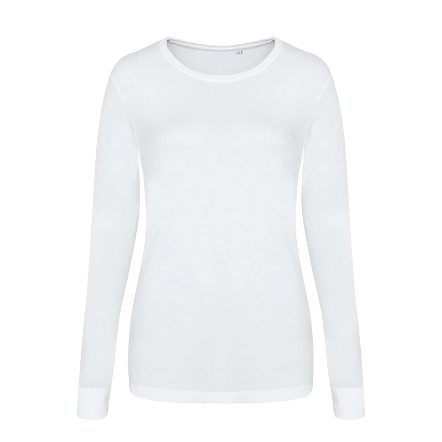 Just Ts Hosszú ujjú női tri-blend póló Solid White