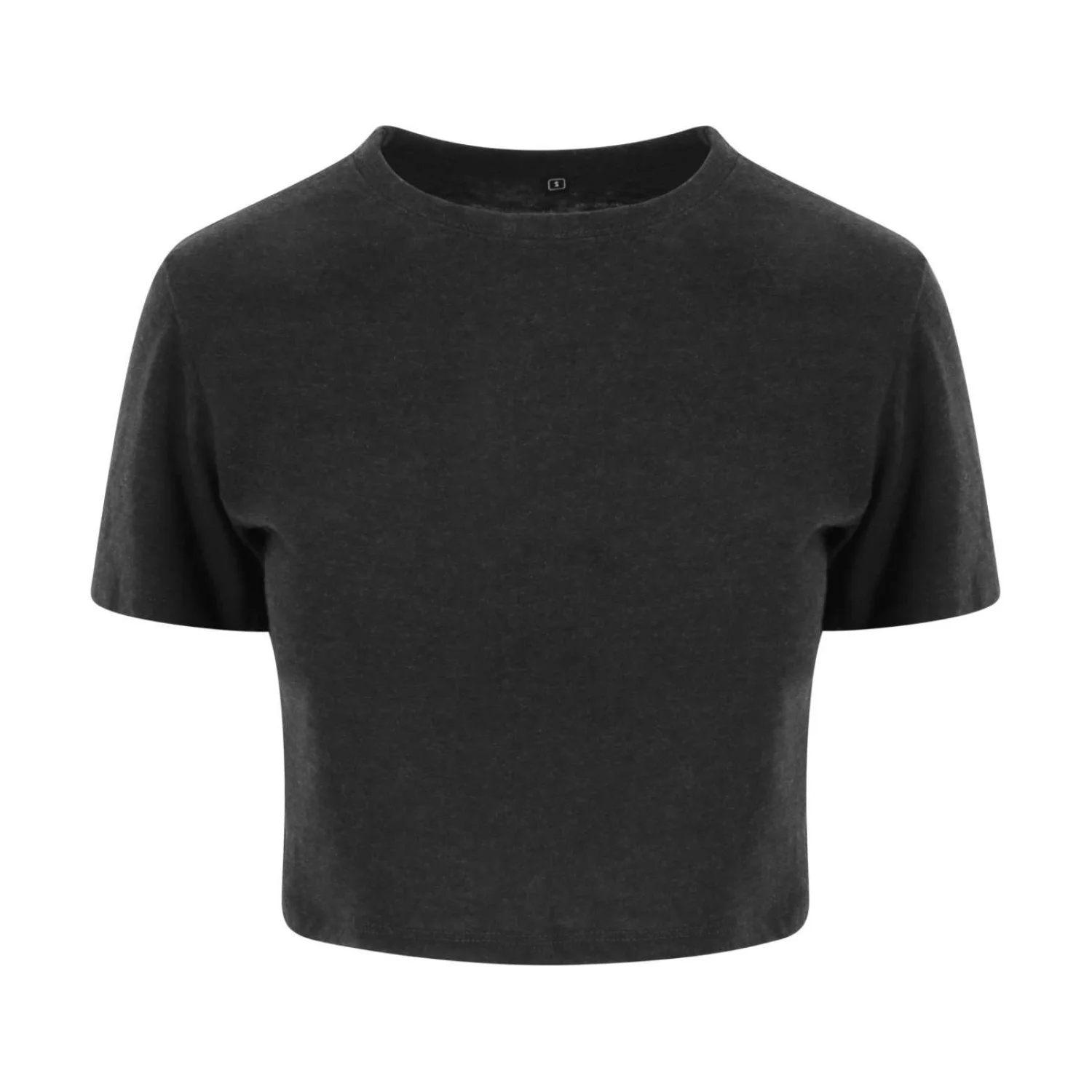 Just Ts Női tri-blend rövid fazonú póló Heather Black