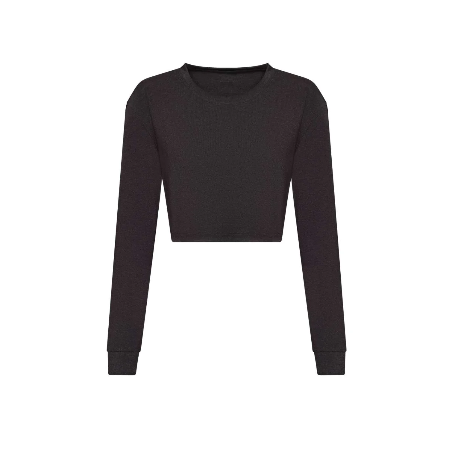 Just Ts Női hosszú ujjú rövid fazonú felső póló Heather Black