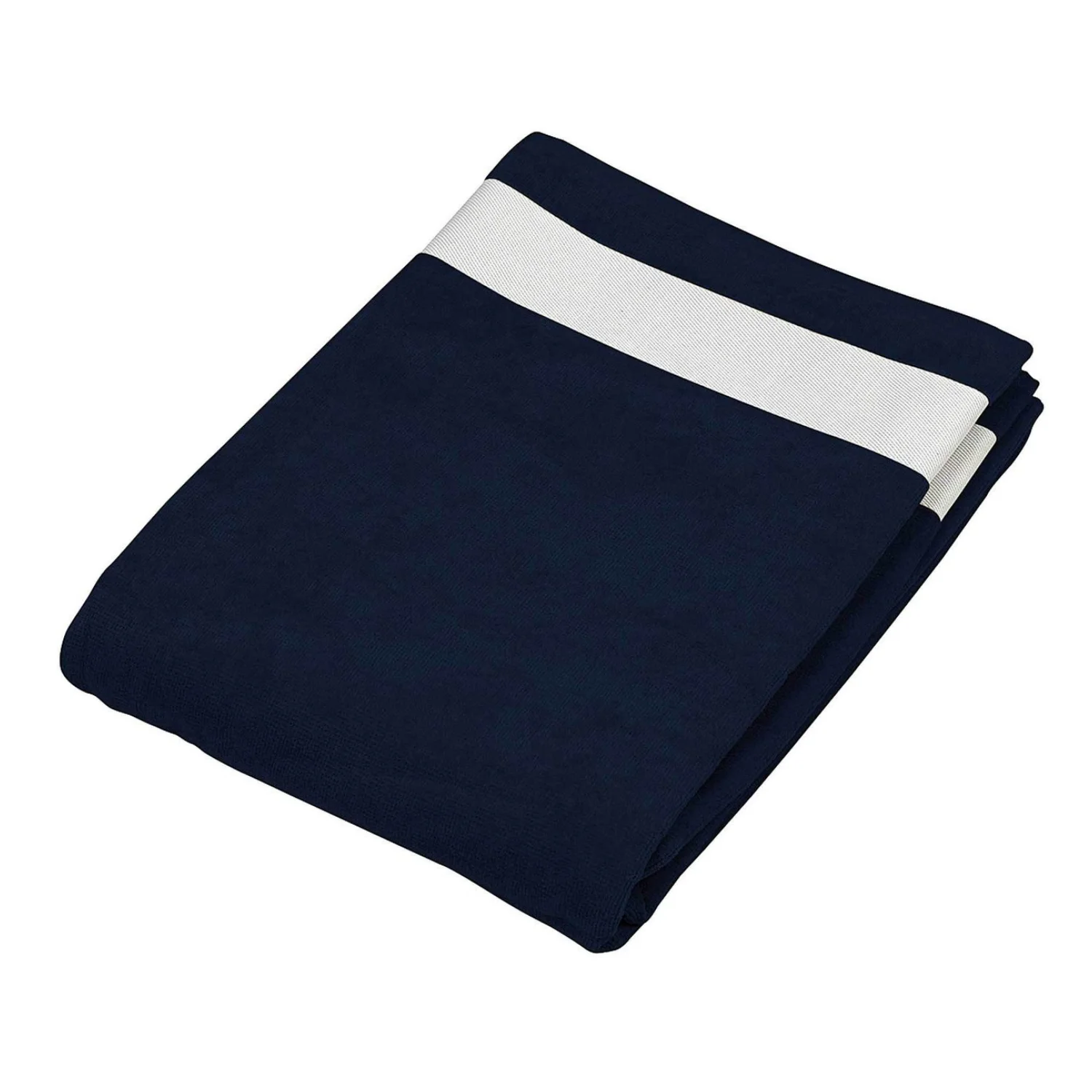 Kariban Velúr strand törölköző törölközők és fürdőlepedő Navy/White