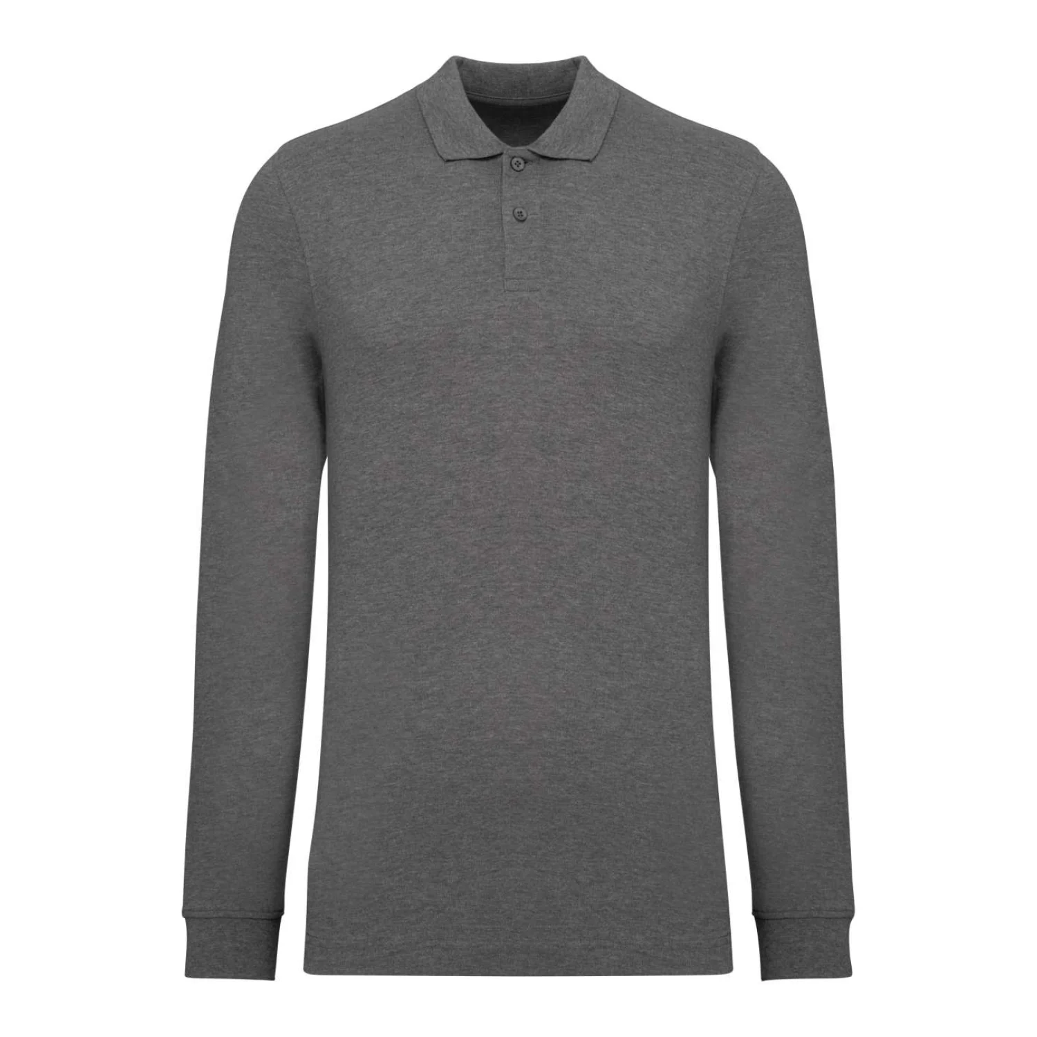 Kariban Férfi organikus 180 piqué galléros póló Grey Heather