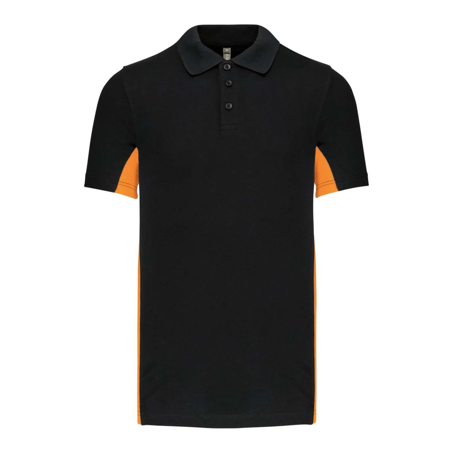 Kariban Flag – rövid ujjú kétszínű galléros póló Black/Orange