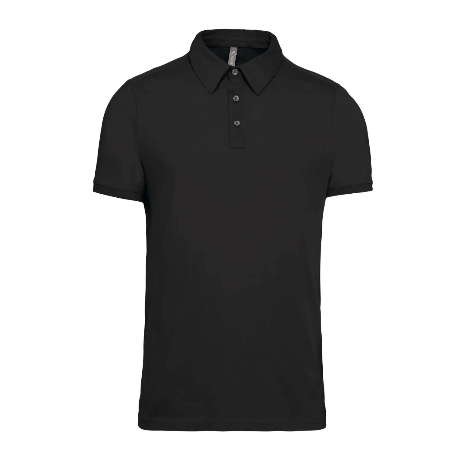 Kariban Férfi rövid ujjú jersey galléros póló Black