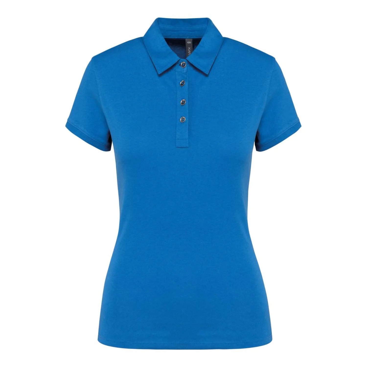 Kariban Női rövid ujjú jersey galléros póló Light Royal Blue