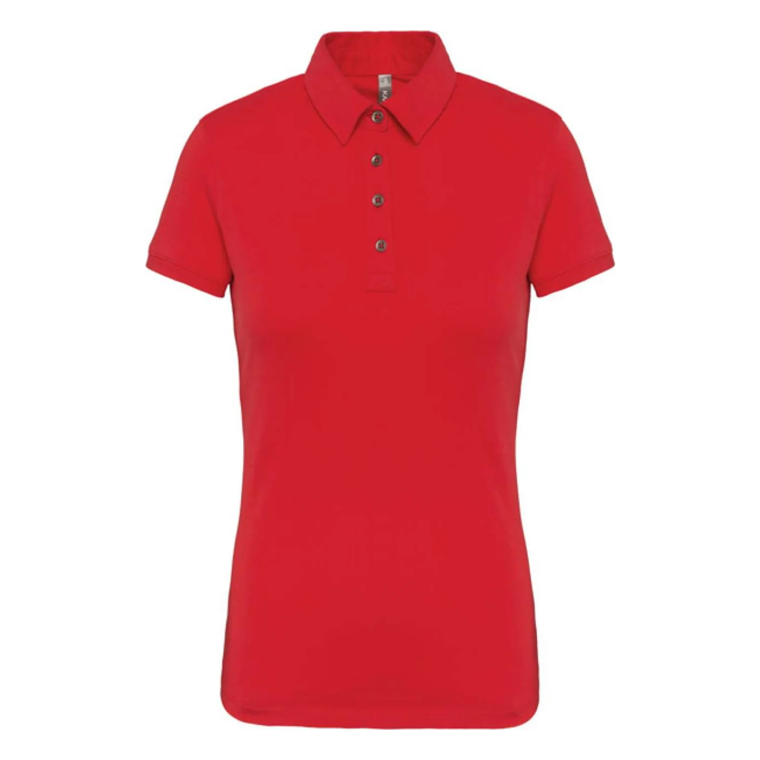 Kariban Női rövid ujjú jersey galléros póló Red