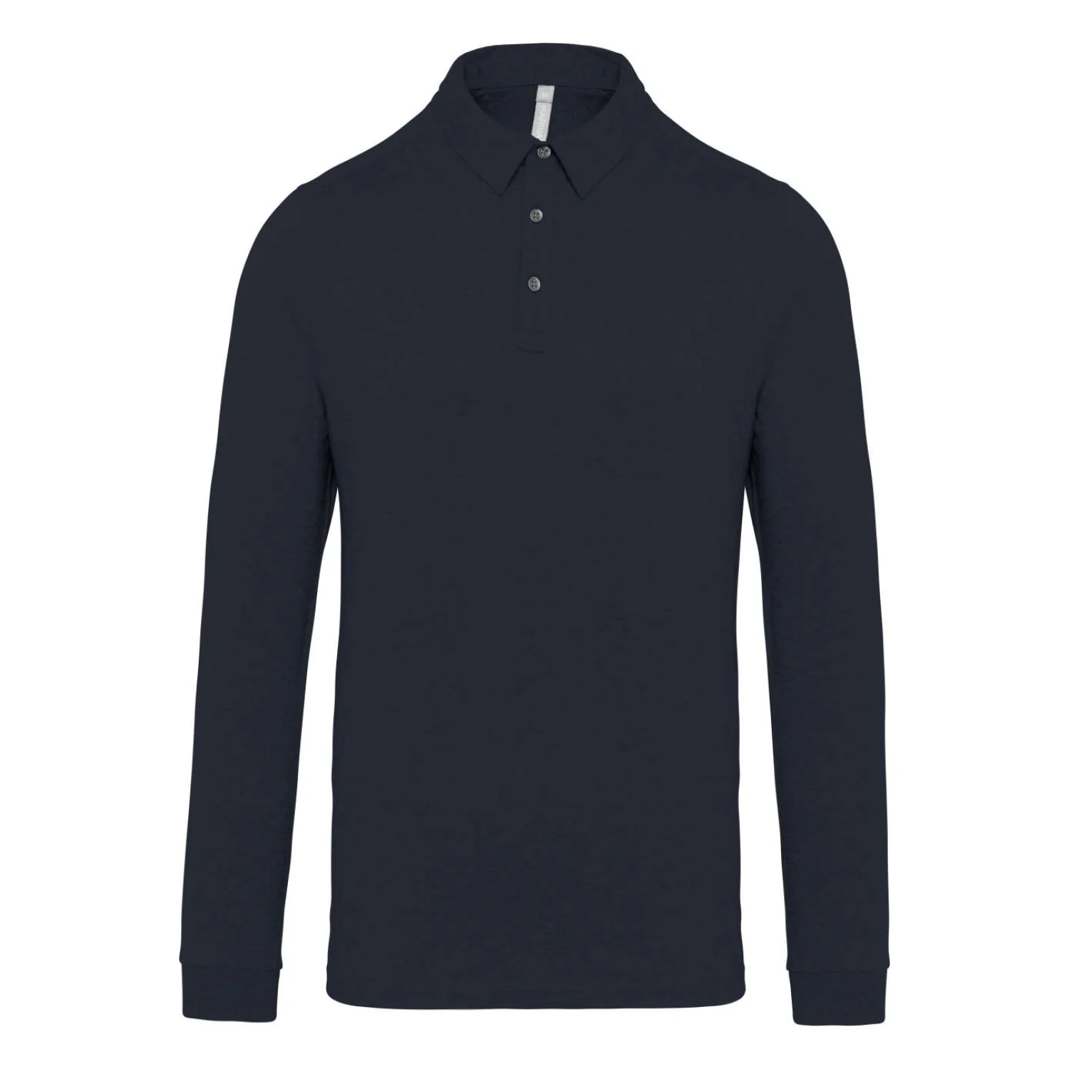 Kariban Férfi hosszú ujjú jersey galléros póló Navy