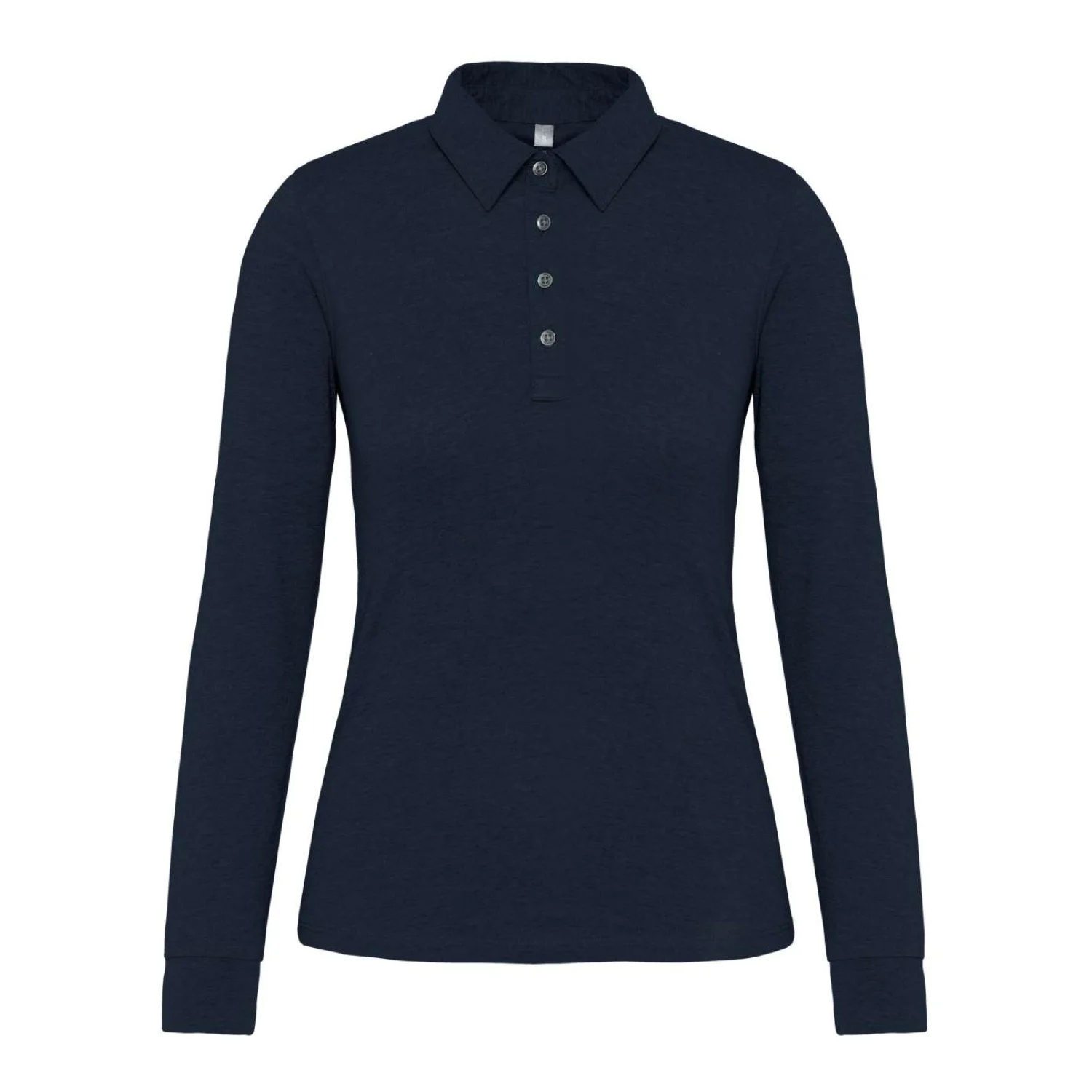 Kariban Női hosszú ujjú jersey galléros póló Navy