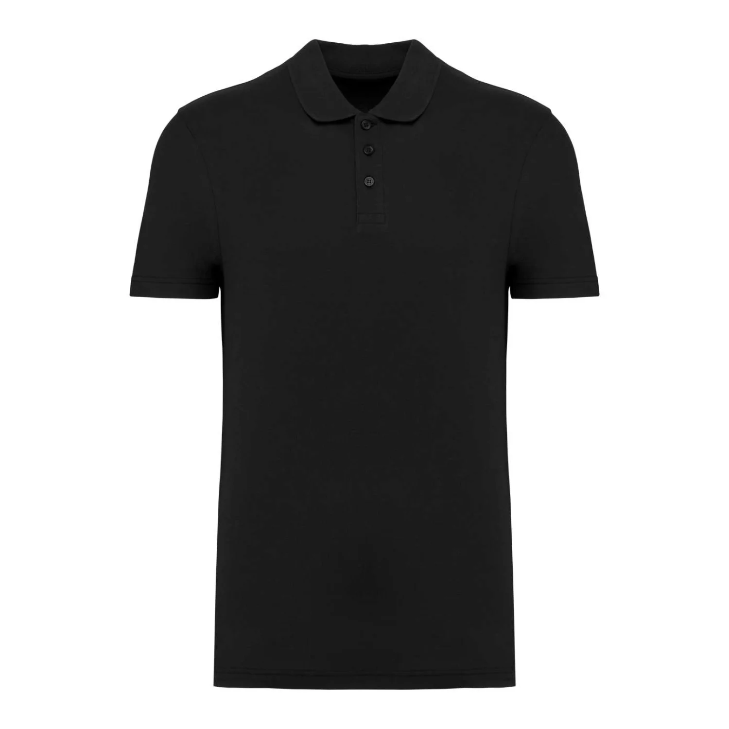 Kariban Uniszex piqué galléros póló Black