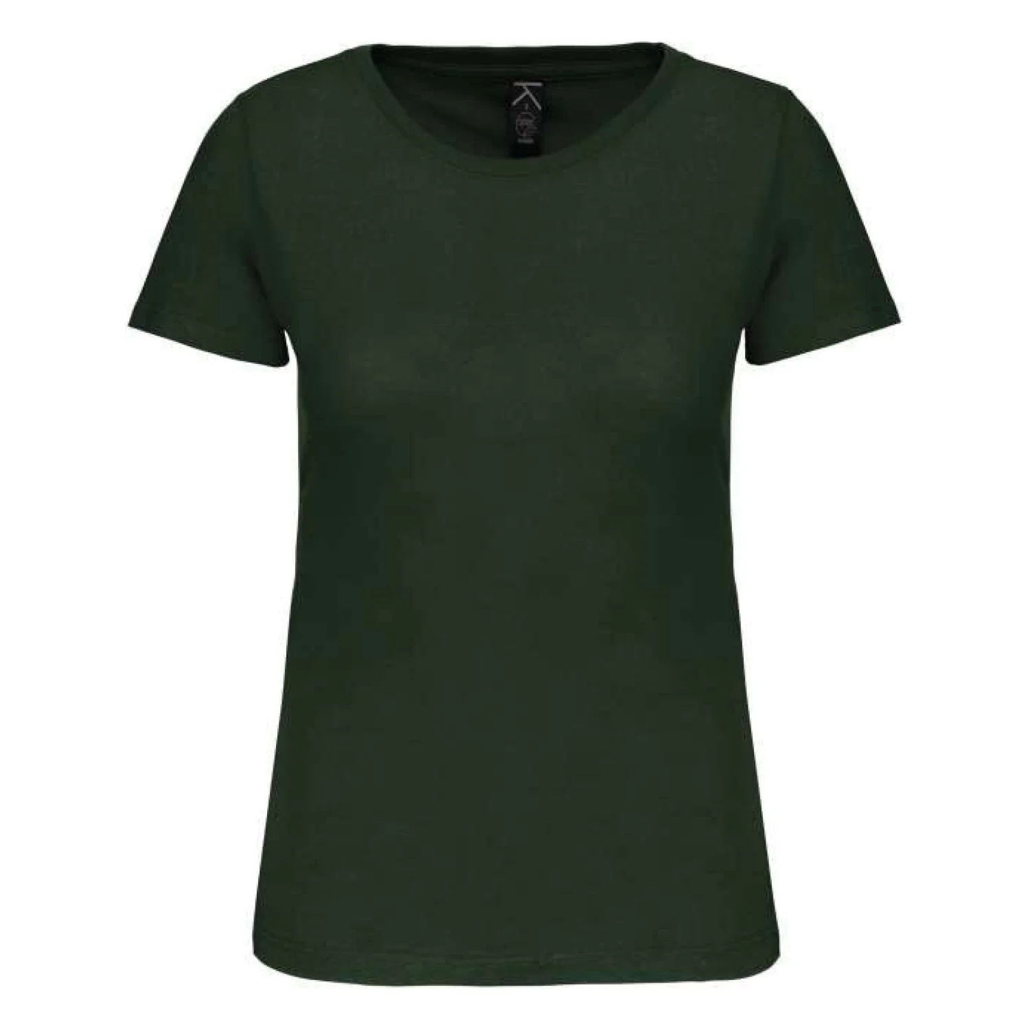 Kariban Női BIO150IC környakas póló Forest Green