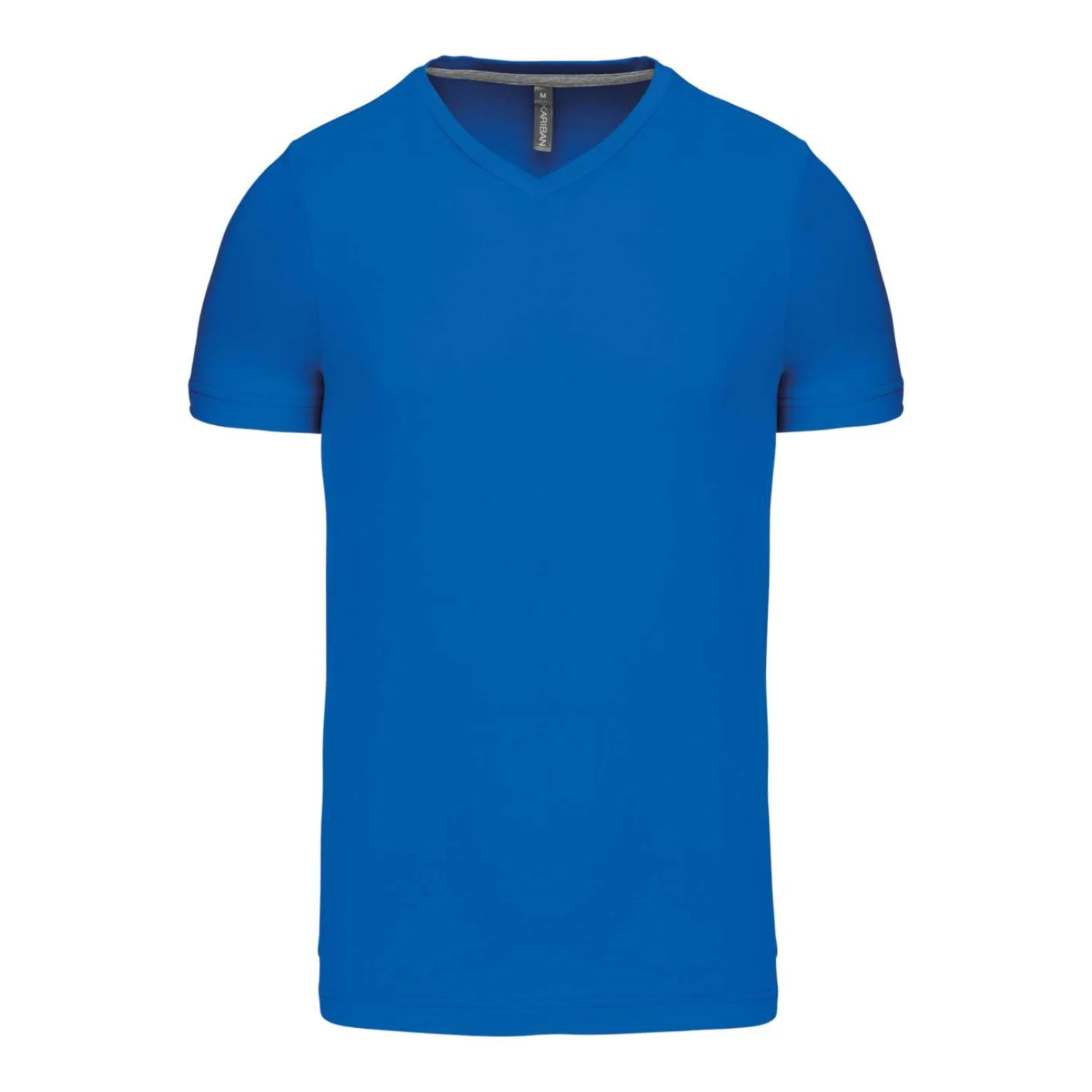 Kariban Férfi rövid ujjú v-nyakú póló Light Royal Blue