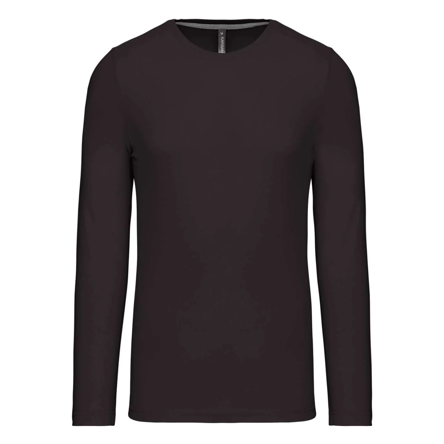 Kariban Férfi hosszú ujjú környakas póló Dark Grey