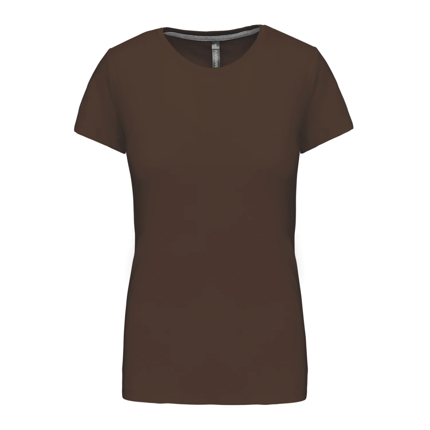 Kariban Női rövid ujjú környakas póló Chocolate
