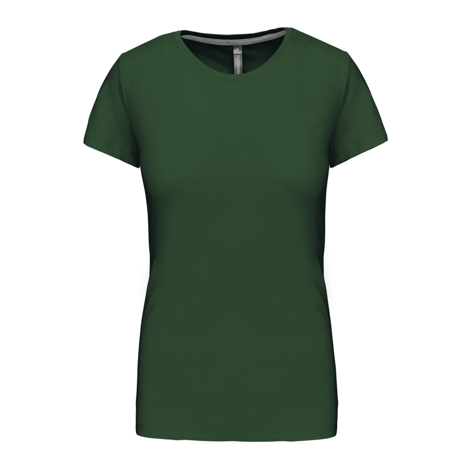 Kariban Női rövid ujjú környakas póló Forest Green