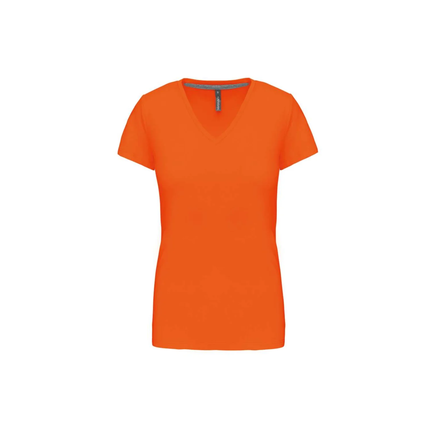 Kariban Női rövid ujjú v-nyakú póló Orange