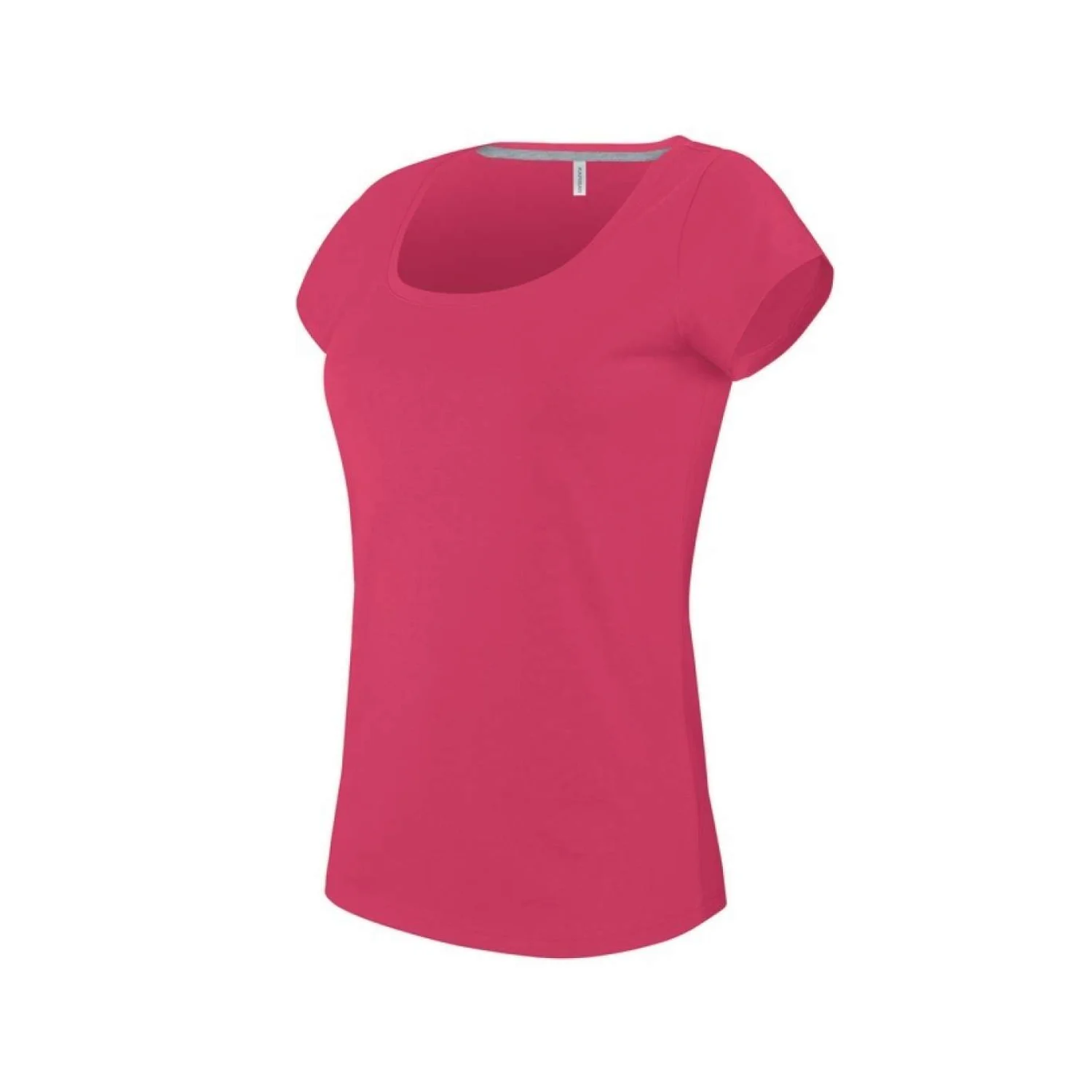 Kariban Női csónak nyakú rövid ujjú póló Fuchsia