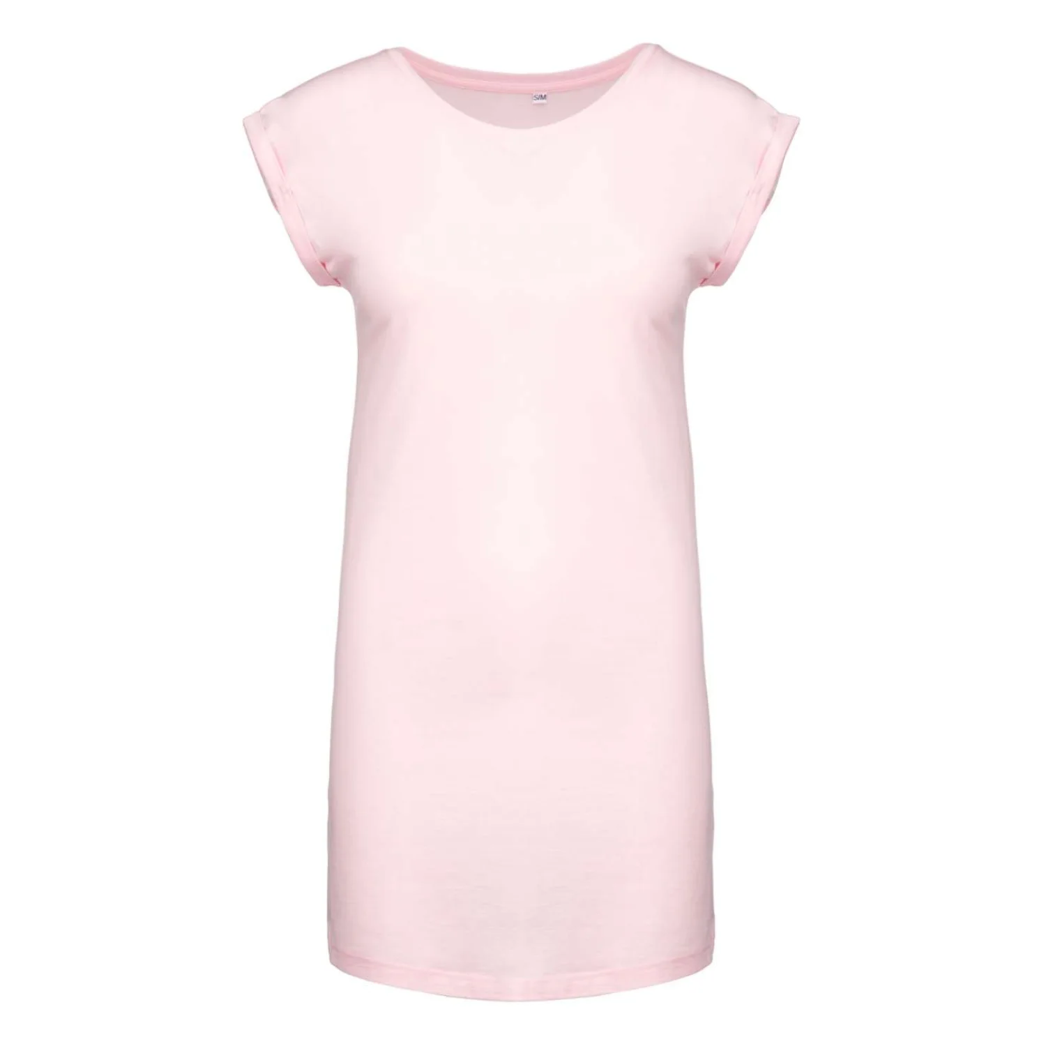 Kariban Női hosszú pólóruha Pale Pink