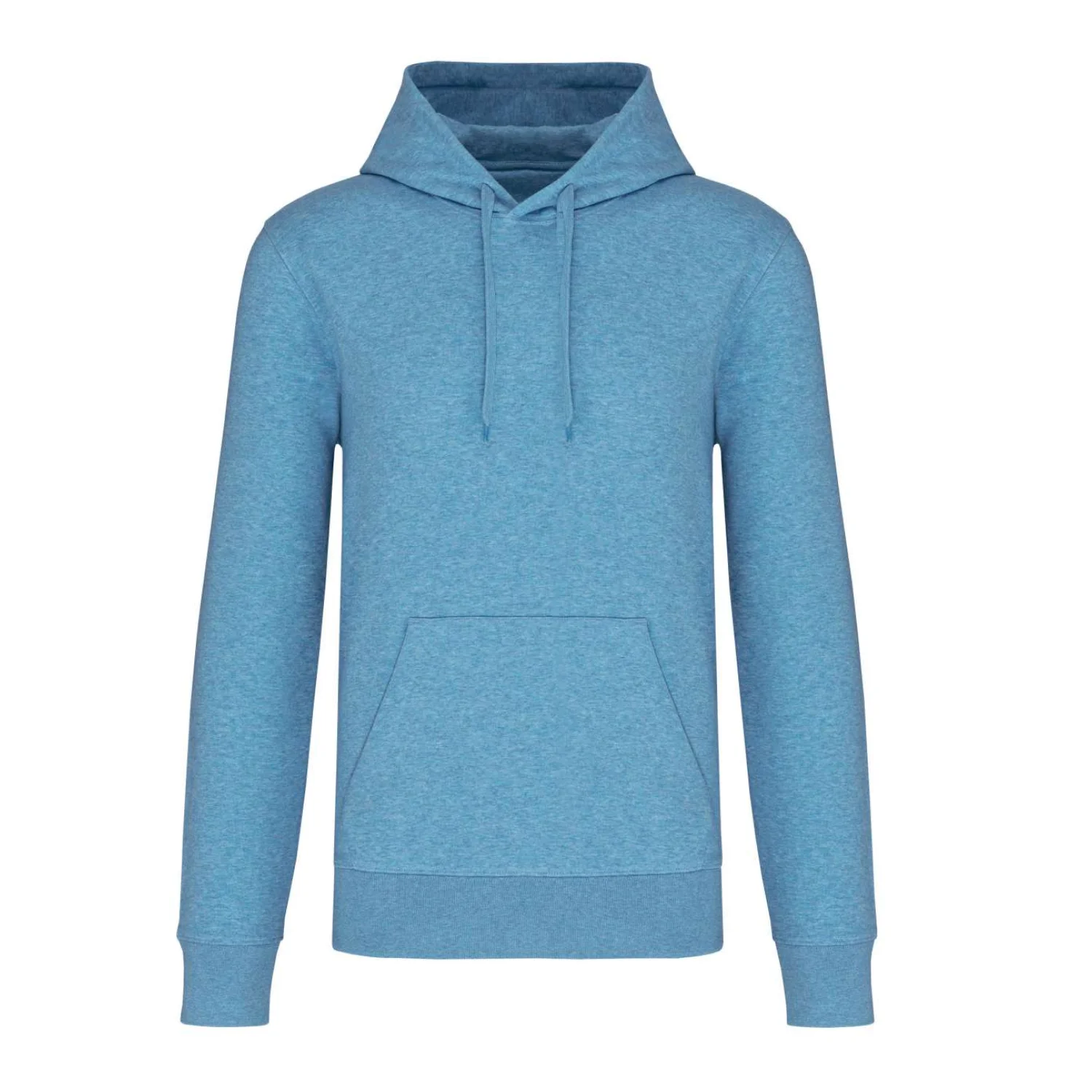 Kariban Férfi környezetbarát kapucnis pulóver pulóverek és kardigán Cloudy Blue Heather