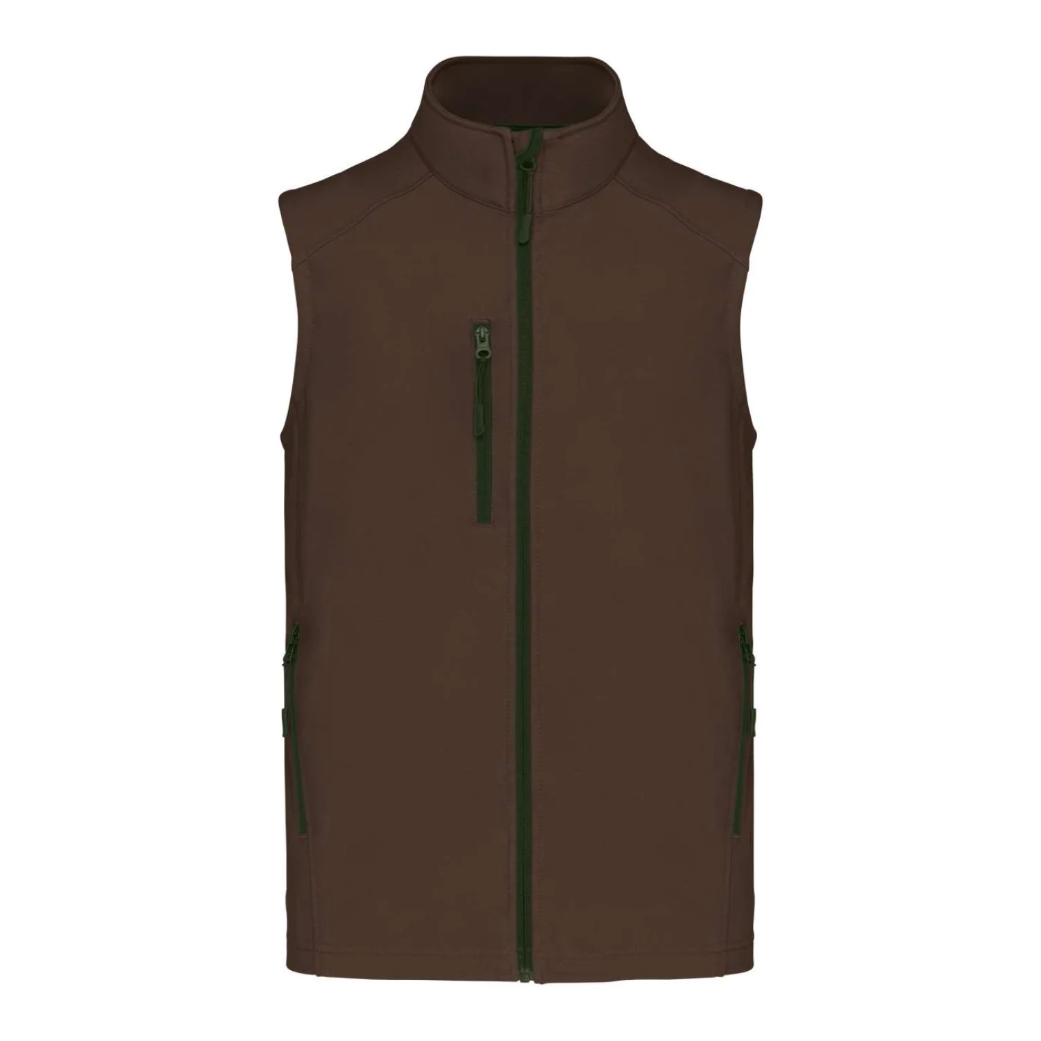 Kariban Férfi softshell mellény kabátok és dzseki Chocolate