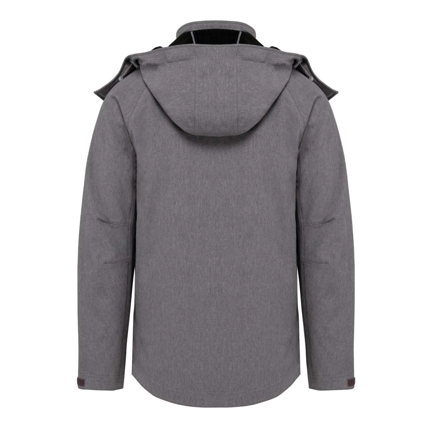 Kariban Férfi kapucnis softshell kabát kabátok és dzseki Marl Grey