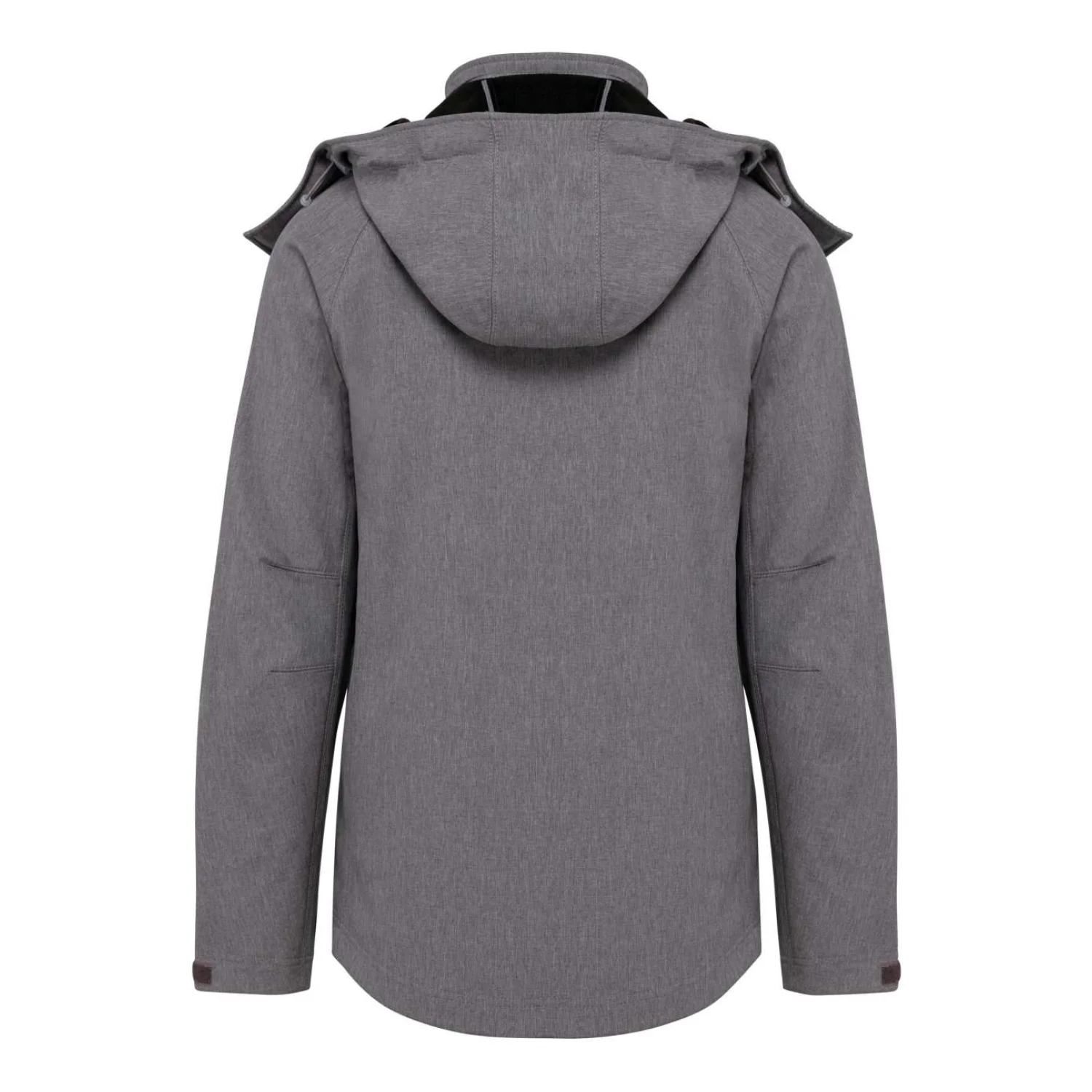 Kariban Női kapucnis softshell kabát kabátok és dzseki Marl Grey