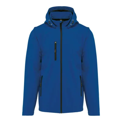 Kariban Uniszex 3 rétegű softshell kapucnis kabát levehető ujjakkal kabátok és