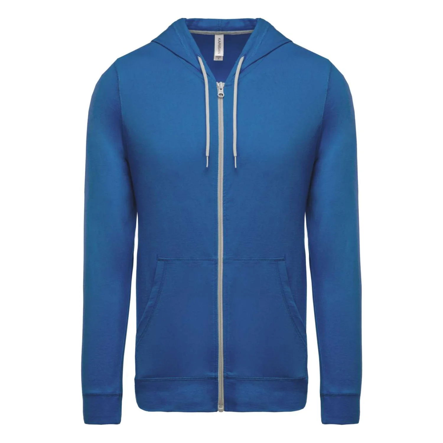 Kariban Könnyű pamut kapucnis pulóver pulóverek és kardigán Light Royal Blue