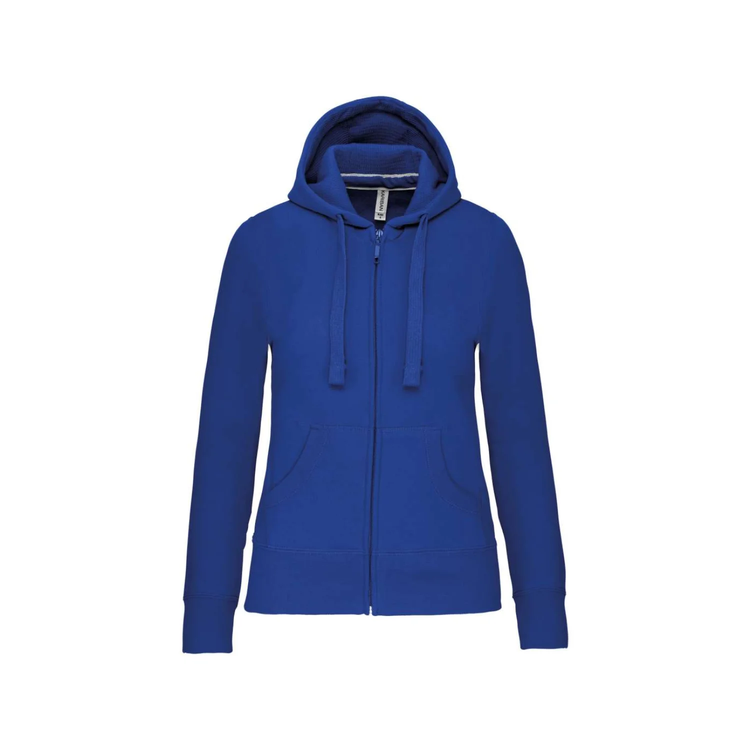 Kariban Női kapucnis végig cipzáras pulóver pulóverek és kardigán Light Royal Blue
