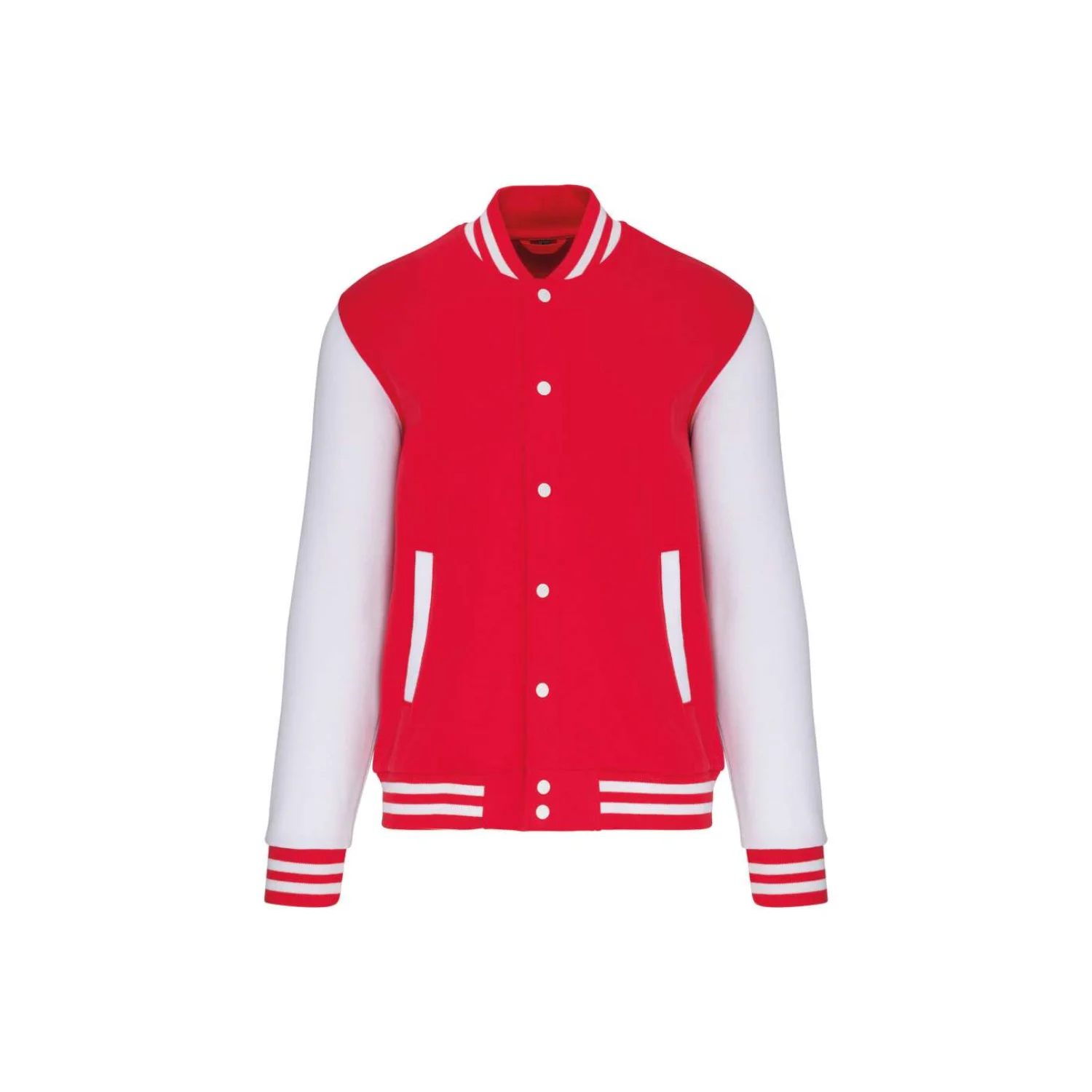 Kariban Uniszex teddy kabát pulóverek és kardigán Red/White