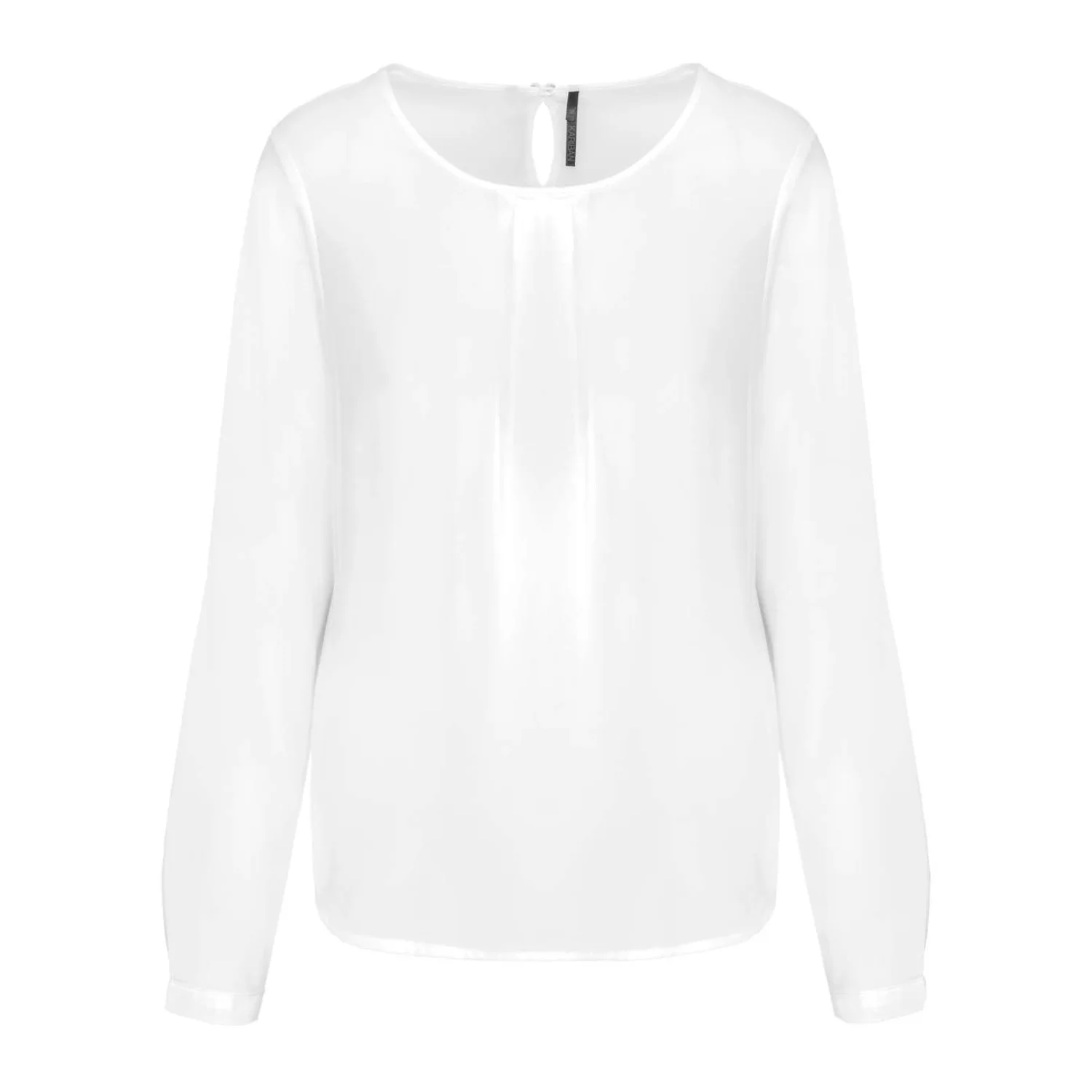 Kariban Női hosszú ujjú krepp blúz ing Off White