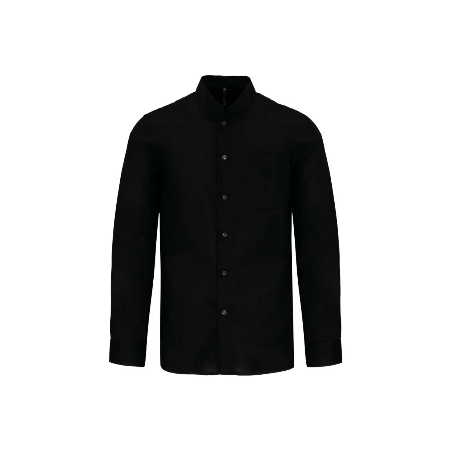 Kariban Férfi hosszú ujjú ing mandarin gallérral Black