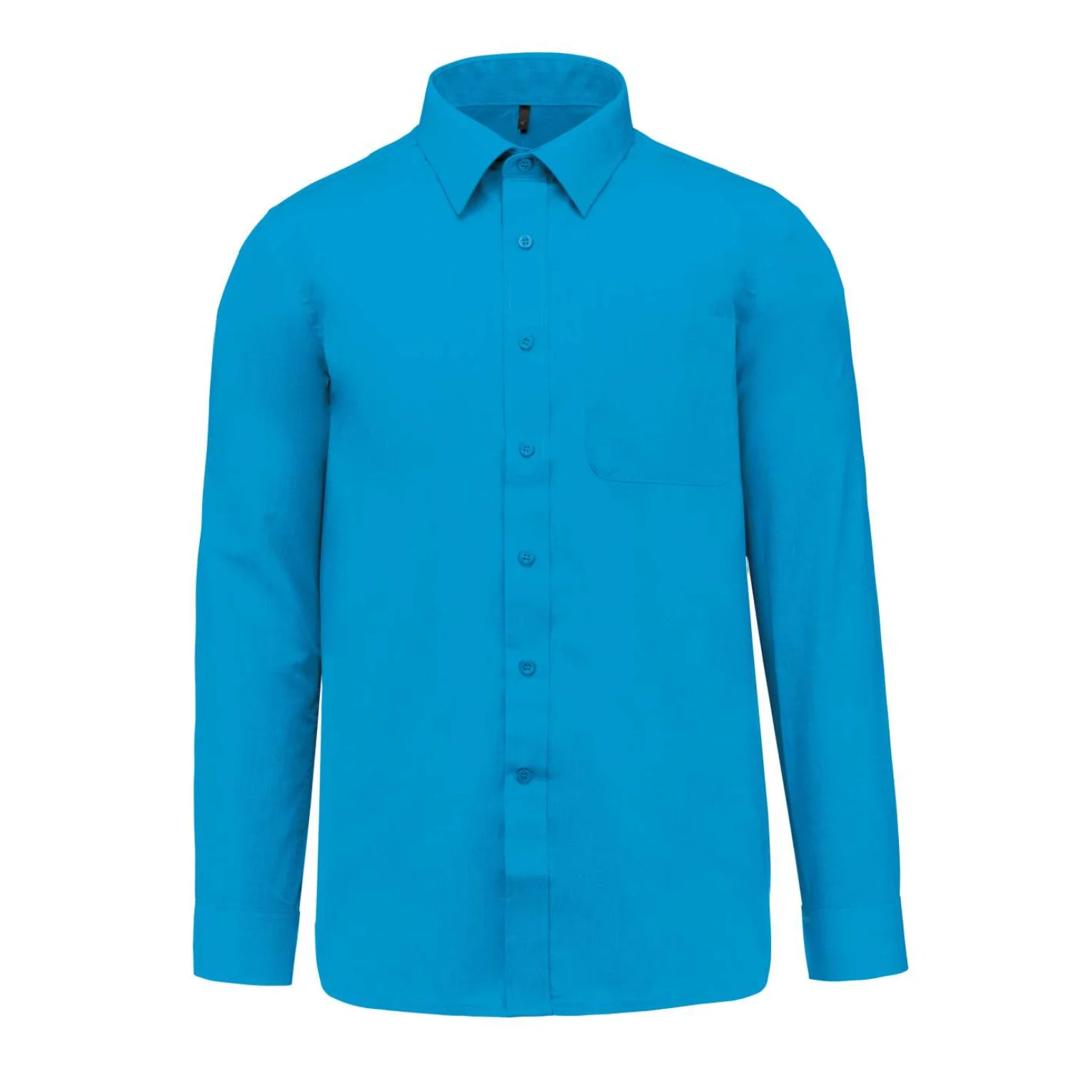 Kariban Jofrey - férfi hoszú ujjú könnyen kezelhető polycotton poplin ing Bright Turquoise