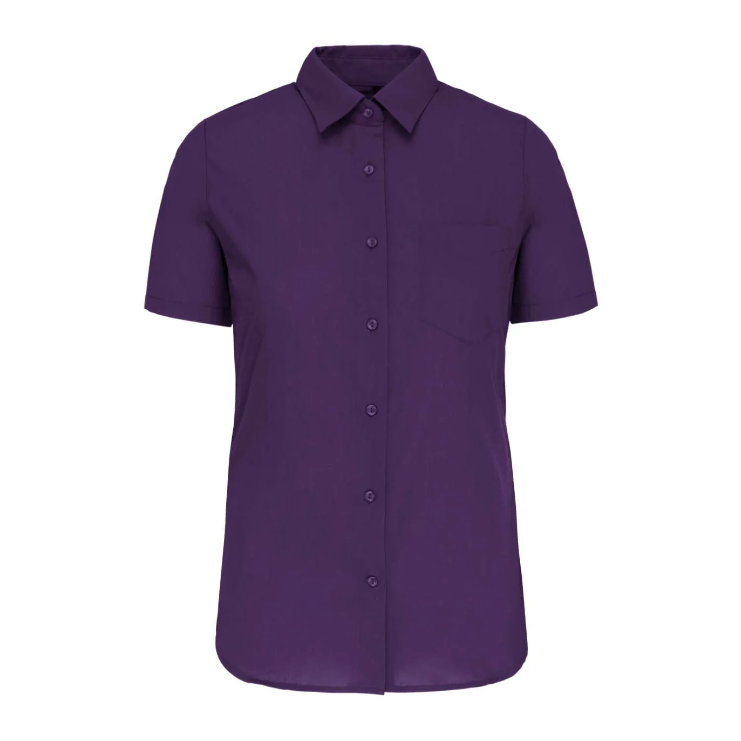 Kariban Judith - női rövid ujjú könnyen kezelhető polycotton poplin ing Purple