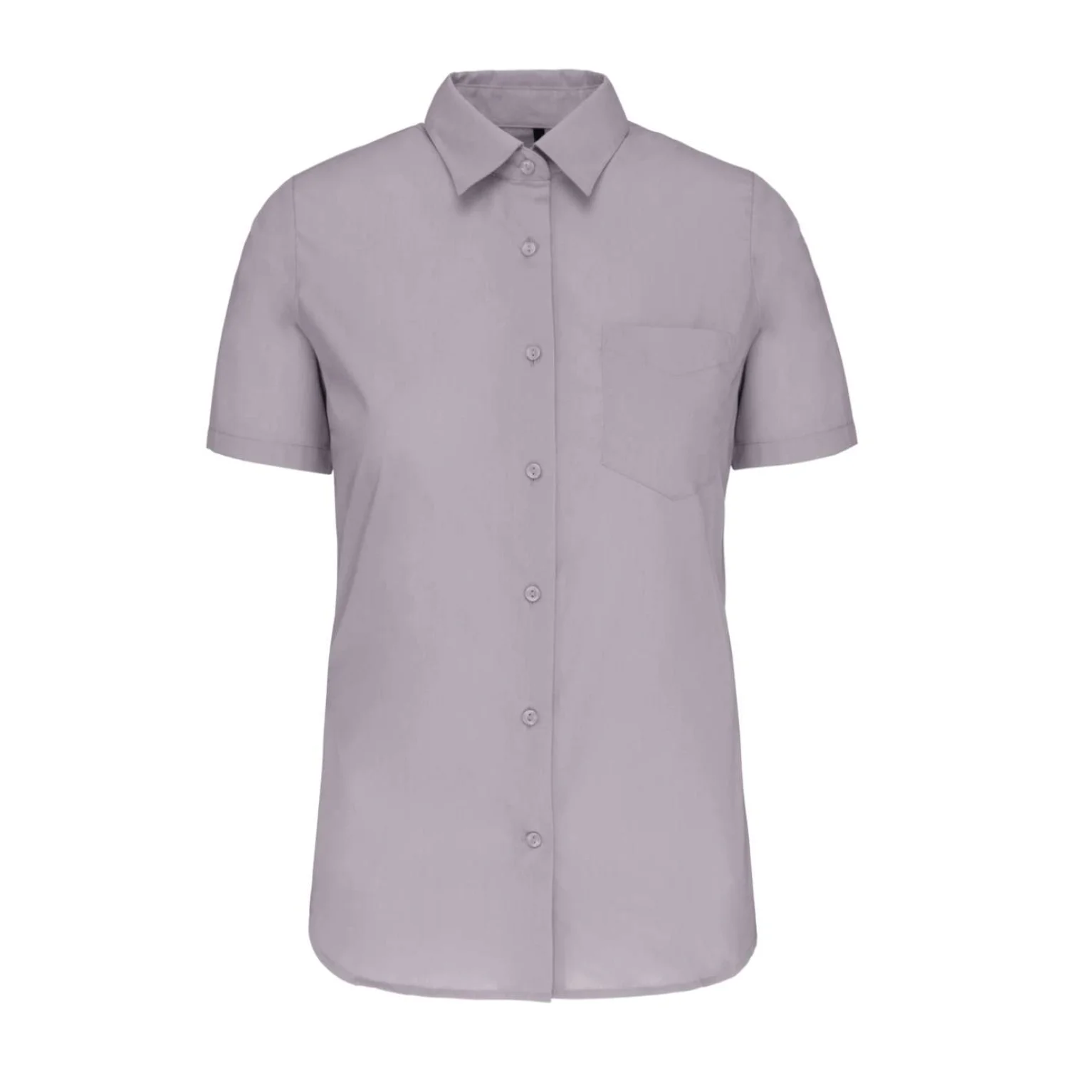 Kariban Judith - női rövid ujjú könnyen kezelhető polycotton poplin ing Silver