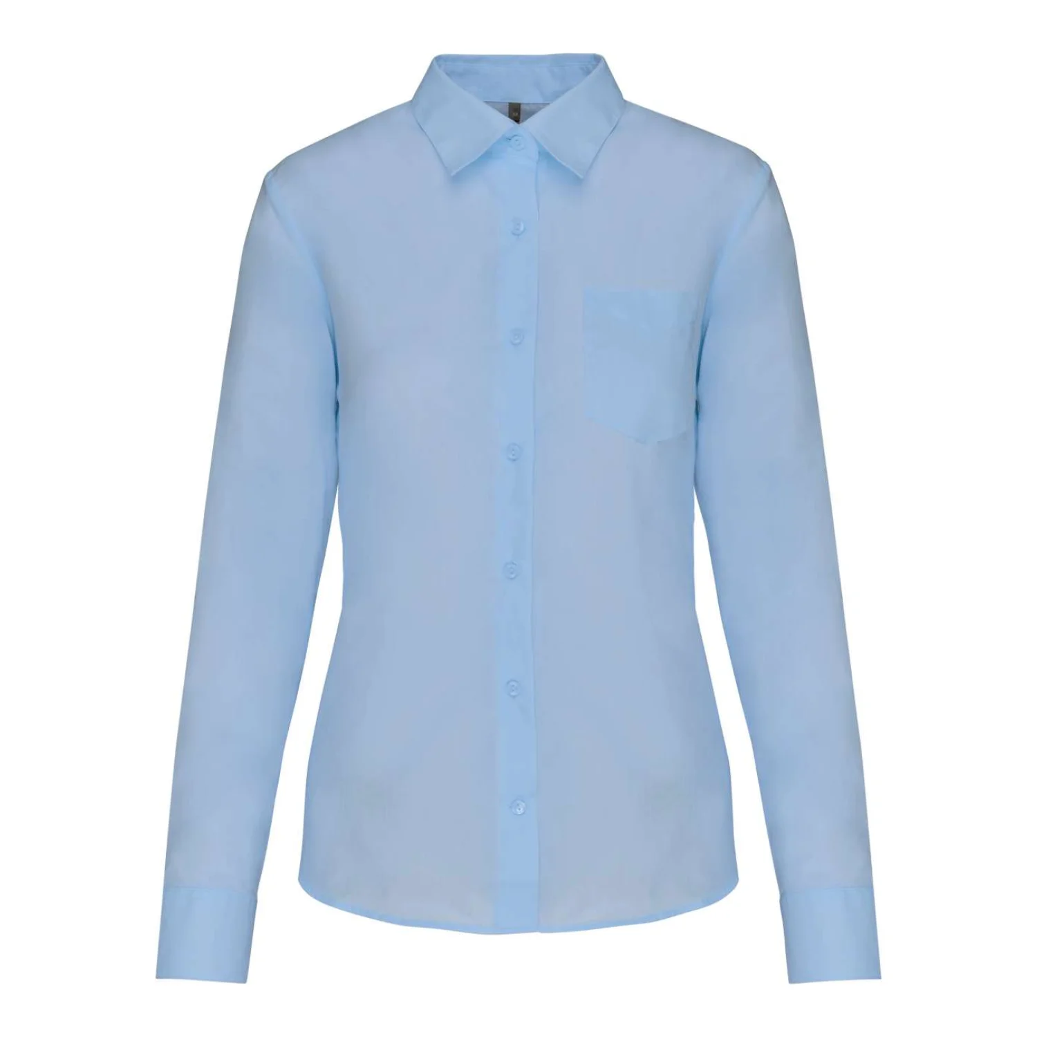 Kariban Jessica - női hosszú ujjú könnyen kezelhető polycotton poplin ing Bright Sky