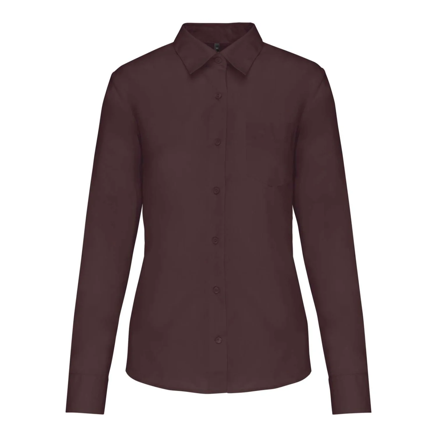 Kariban Jessica - női hosszú ujjú könnyen kezelhető polycotton poplin ing Brown