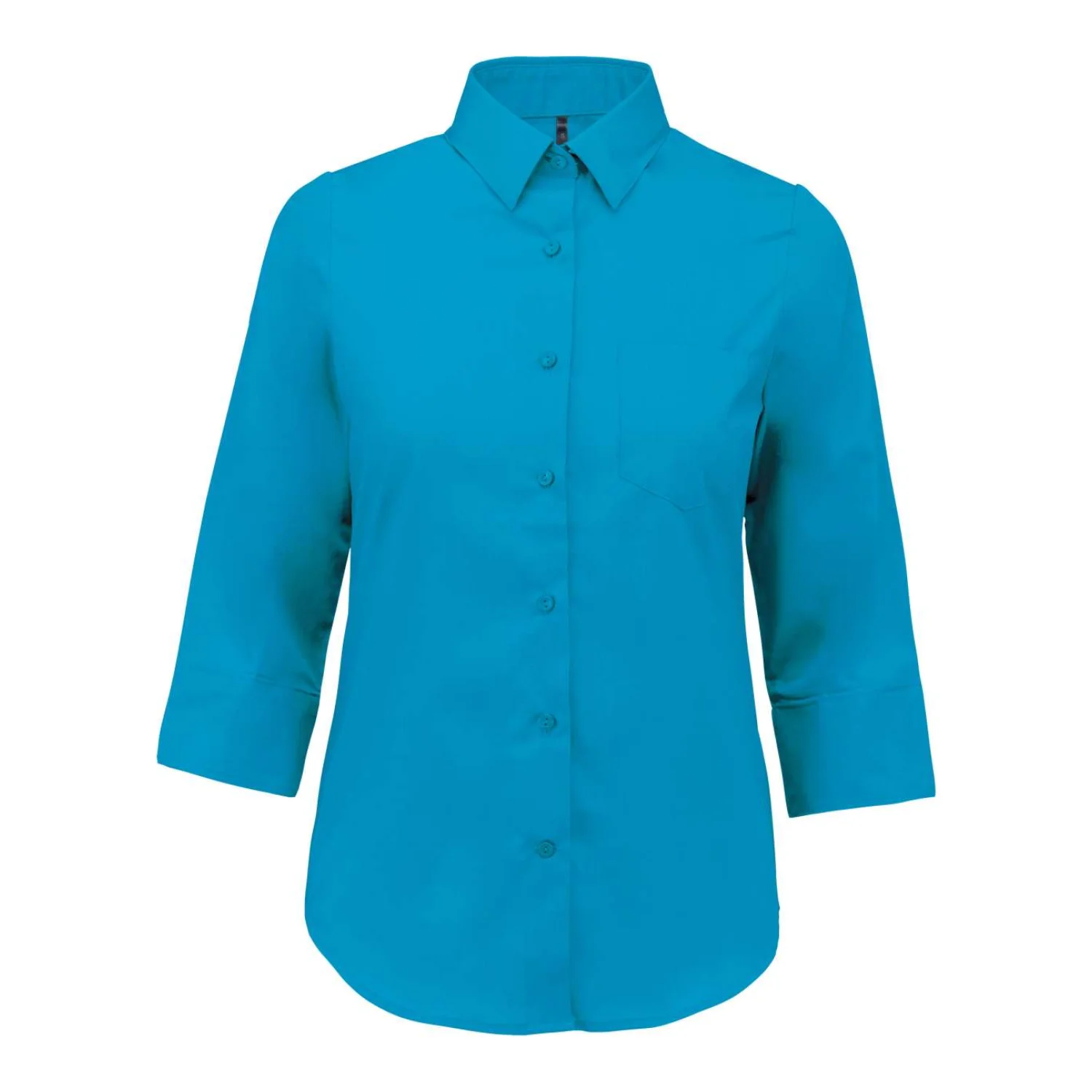 Kariban Női 3/4-ES ujjú ing Bright Turquoise