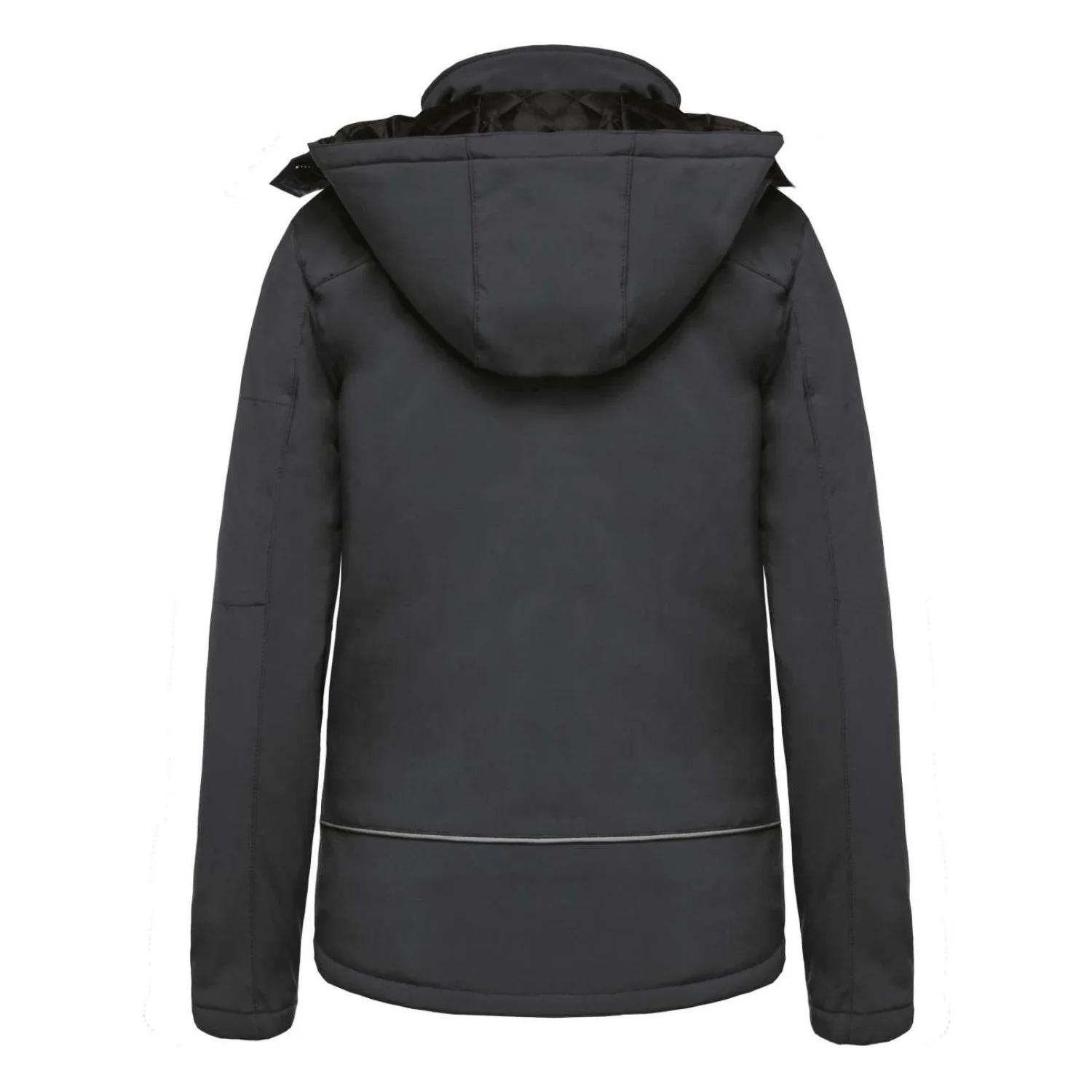 Kariban Női kapucnis softshell bélelt parka kabátok és dzseki Titanium