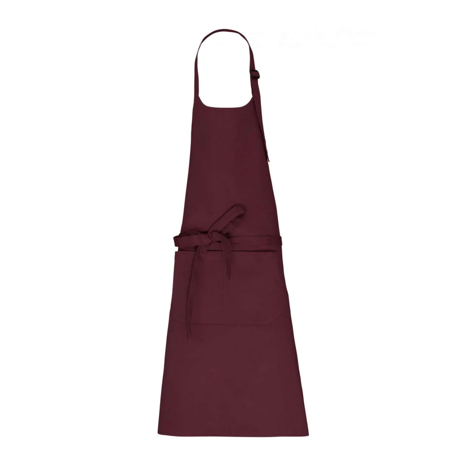 Kariban Zsebes kötény organikus pamutból vendéglátás és egészségügy Dark Cherry