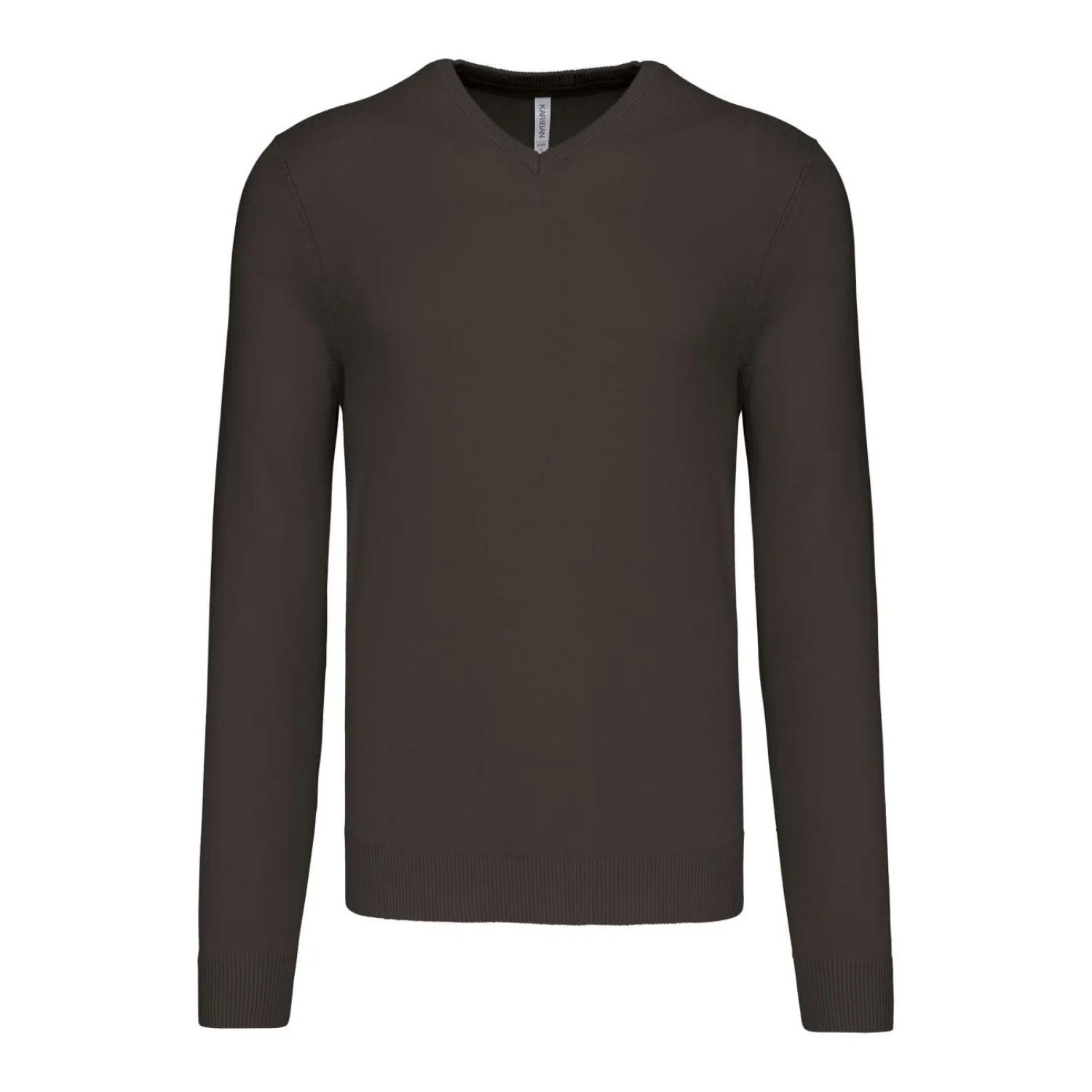 Kariban Férfi v-nyakú pulóver ing Dark Grey