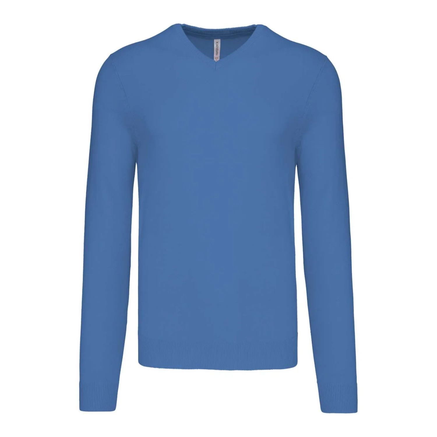Kariban Férfi v-nyakú pulóver ing Light Royal Blue