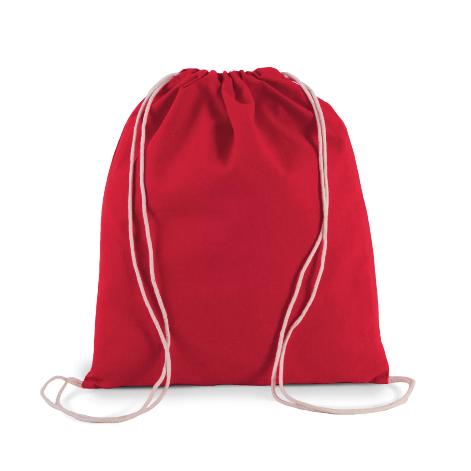 Kimood Organikus pamut húzózsinóros hátizsák táská Hibiscus Red