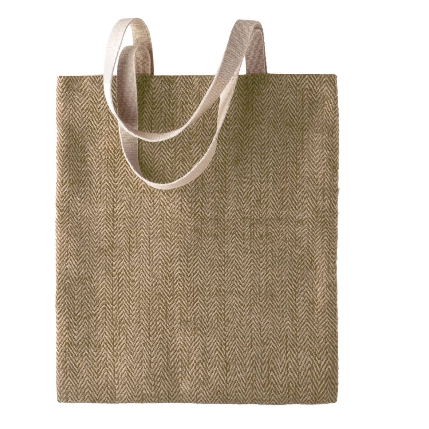 Kimood 100%-BAN természetes fonalfestett juta táska táská Natural/Military Green