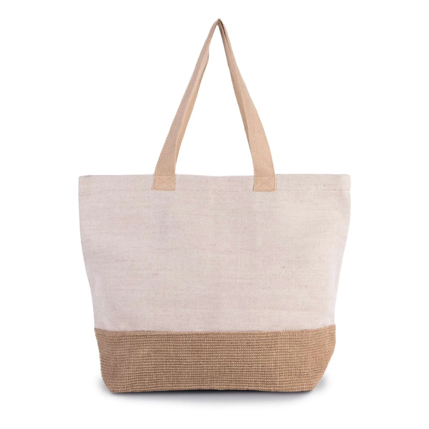 Kimood Rusztikus PAMUT/JUTA keverék bevásárlótáska táská Rustic Natural/Natural