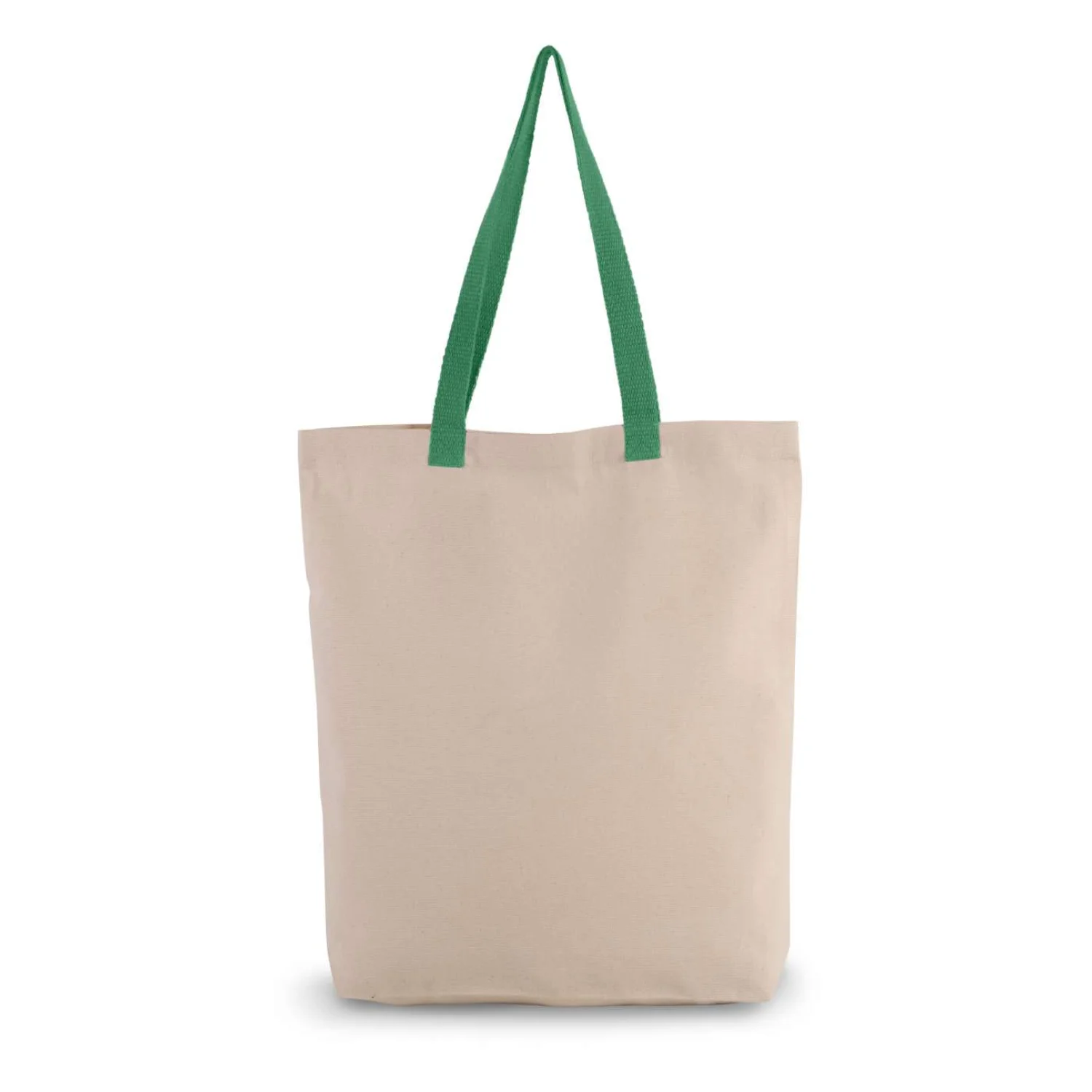 Kimood Bevásárlótáska kontrasztos színű füllel táská Natural/Kelly Green
