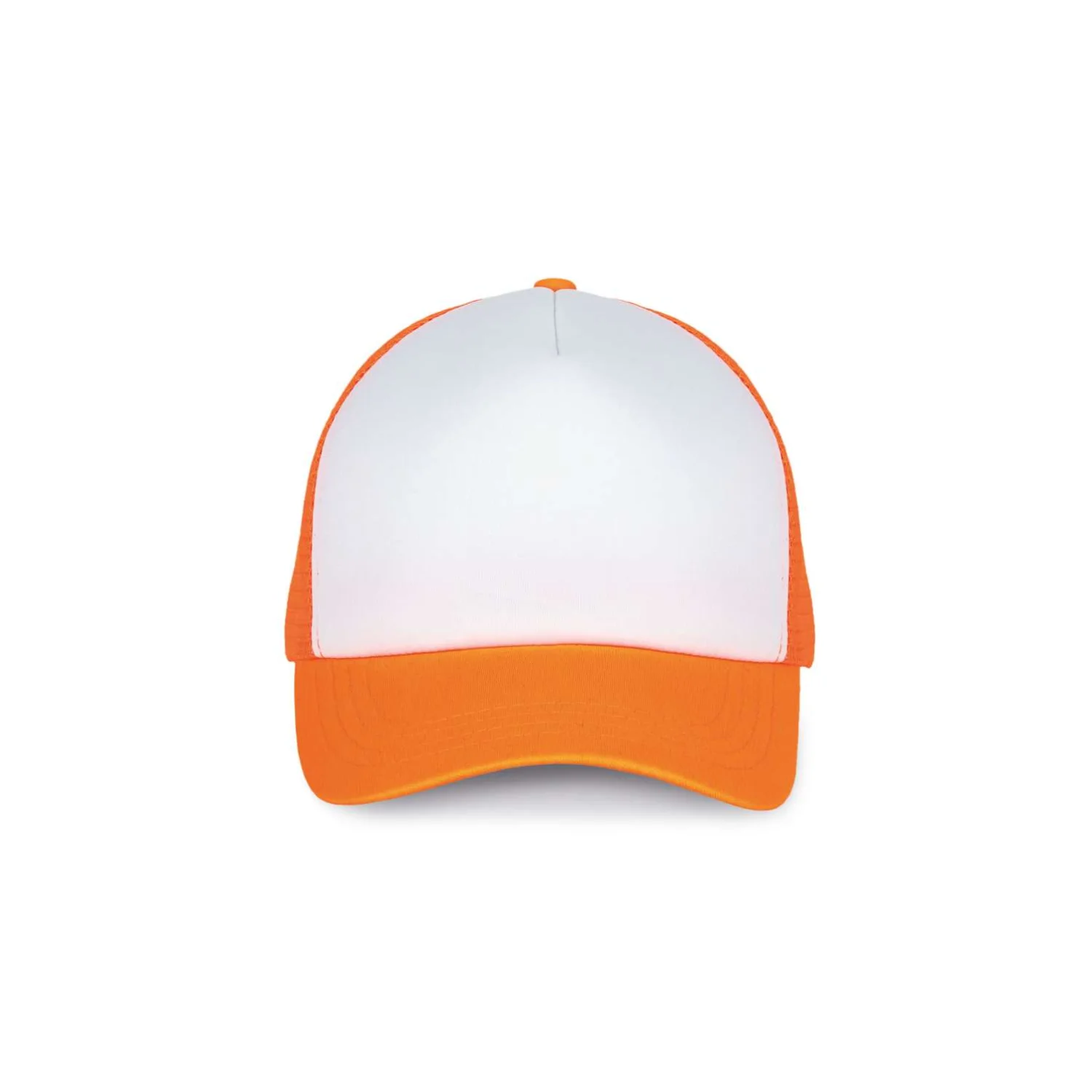 K-UP 5 paneles hálós sapka sapká White/Fluorescent Orange