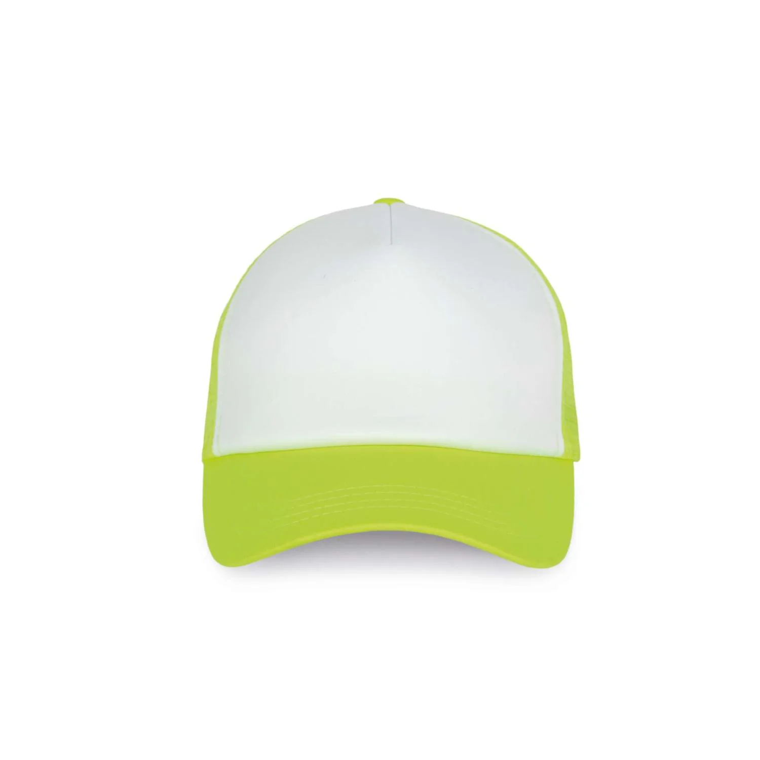 K-UP 5 paneles hálós sapka sapká White/Fluorescent Yellow