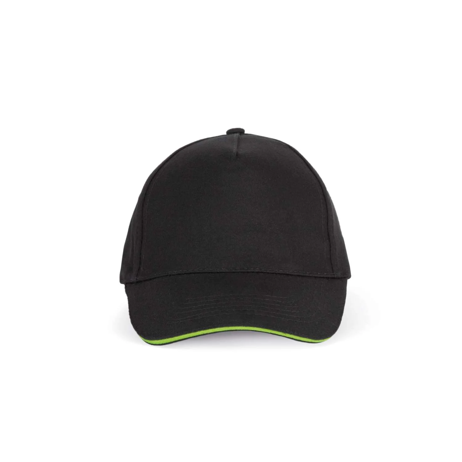 K-UP Szendvics-ellenzős 5 paneles sapka sapká Black/Lime