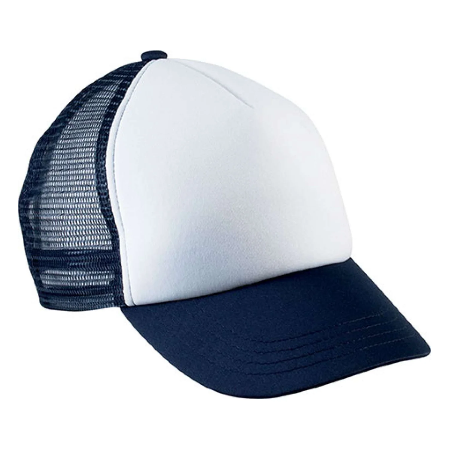 K-UP Gyermek hálós 5 paneles sapka sapká White/Navy