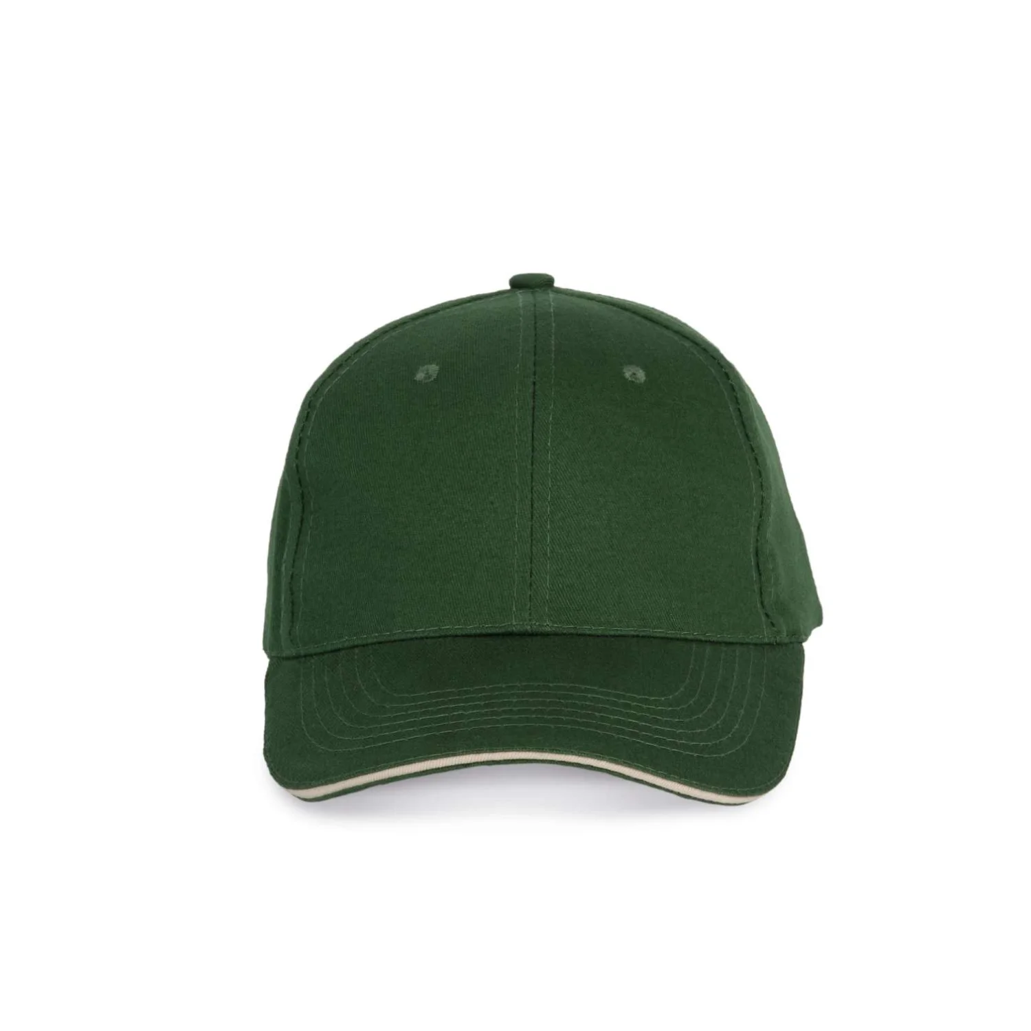 K-UP Szendvics-ellenzős 6 paneles sapka sapká Forest Green/Beige