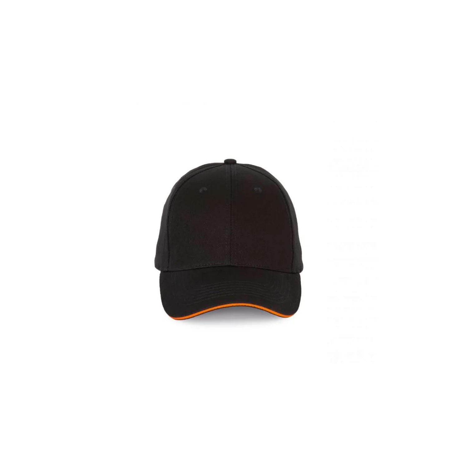 K-UP 6 paneles sapka kontrasztos szendvics-ellenzővel sapká Black/Orange